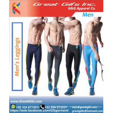 wholesale gym wear leggings men's custom logo silk printed compression pants